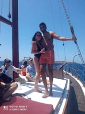 Classic 62' Mahogany Gulet Schooner for rent in Paros