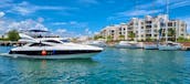 Sunseeker 66 Luxury Fly Bridge Yacht in Cancún, 6 hours minimum rental