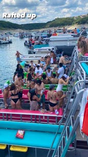 34' - Double Decker Custom Party Barge (Lake Travis) 25 passengers + Captain