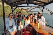 Floatin' Saloon Pontoon Boat on Lake Austin