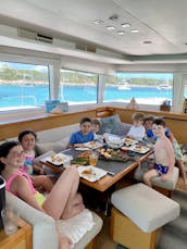 ALL INCLUSIVE luxury day and overnight charter on the sailing catamaran Amura