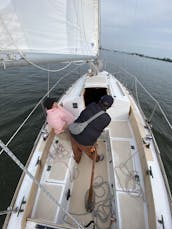 Sailing on the Columbia River aboard 27' Cape Dory Sailing Vessel