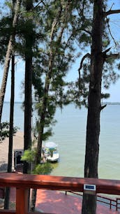 Spacious Deck Boat at Lake Livingston