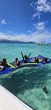 ISLA PICACOS Y PALOMINO. BARCO BLANCO GRADY DE 30 PIES