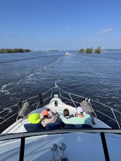 Beach, Dolphins, Lunch, and Sunsets on the 39ft Silverton Yacht