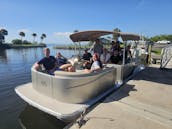 24ft Avalon Tritoon, holds 11, Loungers, Bluetooth High Powered Stereo, Ski Bar