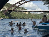 Party Tritoon on Lake Austin with Beer Pong Table, Lily Pad & More — 14 guests!