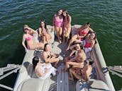 Pontão de dois andares de 28 pés com escorregador - Party Cove - Lago Austin 