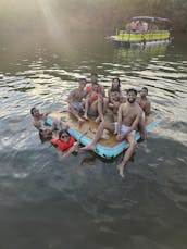 28' Double Decker Pontoon with Slide -Party Cove- Lake Austin 