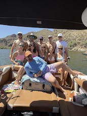 Enjoy a carefree day at Saguaro Lake with Captain Sheldon on a new 2024 wakeboat