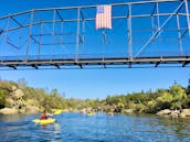 Group Kayak Rentals Singles and Tandems for use at Folsom Lake and Lake Natoma