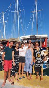 Private charter for daily and weekly boat trip on sailing Gulet HM in Bodrum