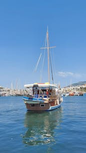 Private charter for daily and weekly boat trip on sailing Gulet HM in Bodrum