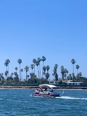 America Themed 25ft Pontoon Boat in San Diego with Cooler and Bluetooth Speakers!!