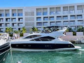 Enjoy Cancun and Isla Mujeres in style on this gorgeous 66 Sunseeker Manhattan up to 18 people