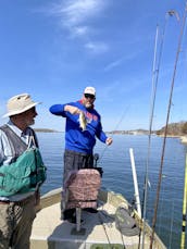 Let's go fishing aboard 24 ft fishing pontoon in Missouri