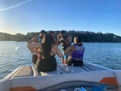 Spacious Zippy Speed Boat for Tubing and Wakeboarding, Lake Austin, Lake Travis