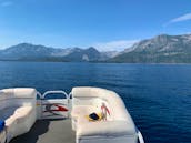 Barge Tritoon Powered by 150 Hp Engine with Bimini Top in South Lake Tahoe