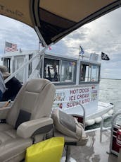 Summer Fun. 20ft Sweetwater Pontoons and sun