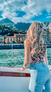 Vintage Wooden Open Limousine Boat in Menaggio