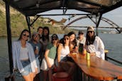 Floatin' Saloon Pontoon Boat on Lake Austin