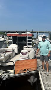 Double Decker Party Hut Pontoon Rental in North Myrtle Beach