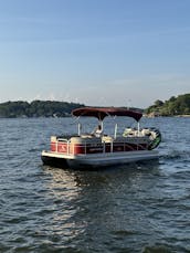 Barco flutuante no Lago Hopatcong, passeio ao pôr do sol