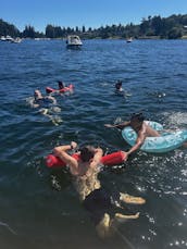 Pontão Barletta de 25 pés com prancha de mergulho - Lago Washington