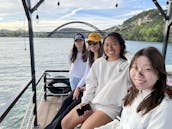 Floatin' Saloon Pontoon Boat on Lake Austin