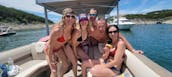 Double Decker Party Boat with a Waterslide and Lily Pad on Lake Travis