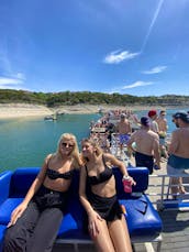34' - Double Decker Custom Party Barge (Lake Travis) 25 passengers + Captain