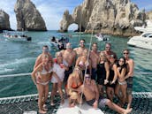 Trimarã privado de 42 pés com tudo incluído para aventuras de mergulho com snorkel em Cabo San Lucas