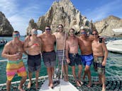 Trimarã privado de 42 pés com tudo incluído para aventuras de mergulho com snorkel em Cabo San Lucas