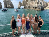 Trimarã privado de 42 pés com tudo incluído para aventuras de mergulho com snorkel em Cabo San Lucas