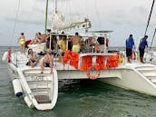 Charter Open Bar Catamaran for a Boat Party in Cancún and Isla Mujeres