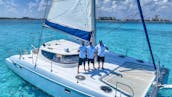 Charter Open Bar 45ft Catamaran for a Boat Party in Cancún and Isla Mujeres