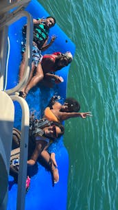 Family Fun on a 25ft Double Decker Tritoon with slide - Canyon Lake