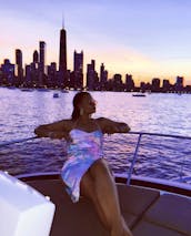 Chicago 46 ft Prestige Flybridge Luxury Yacht Rental Jetski Also Available as Ad-on, Michellin Rated Chef Available