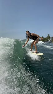 Aluguel de barcos Wakesurf/Board em Malibu M220 no lago Coeur d'Alene ou no rio Spokane