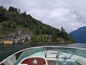 Cruzeiro pelo Lago Como em um luxuoso iate Runabout