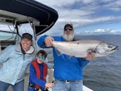 Guided Salmon Fishing Trip on 24' Grady White Center Console in Comox