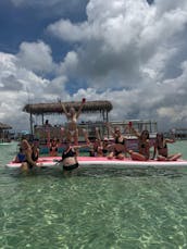 18 passengers 26ft Tiki Boat Adventure in Destin – Crab Island Adventure