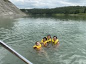 Excursion en jet boat sur la rivière dans le Devon