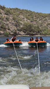 Surf Arizona! Silver Axis A24 WakeSurf Boat - Learn to Surf!