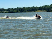 Enjoy a pair of SeaDoo pwc on Lake Granbury for the day! (PWC are sometimes called Jet Skis or Wave runners)