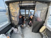 Expérience de pêche sur un bateau de pêche Hewescraft Pro V 200 de 22 pieds à Homer, en Alaska