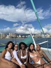 Location de voile sur un catamaran à voile sur mesure de 48 pieds à Honolulu, Hawaï