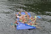 28’ Double Decker Pontoon with Water Slide on Lake Norman