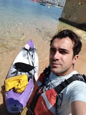 Single Kayak Rental in Gzira and Salina Bay, Malta