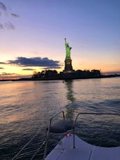 Spectacular NYC Views on Gemini Freestyle 37 Catamaran Charter in Jersey City, NJ